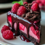 Dark Chocolate Raspberry Cheesecake