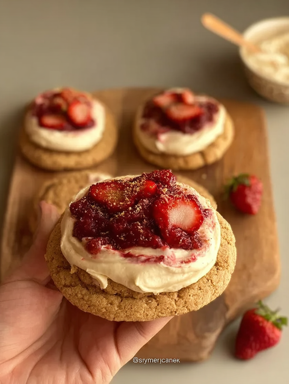 strawberry cheesecake cookies