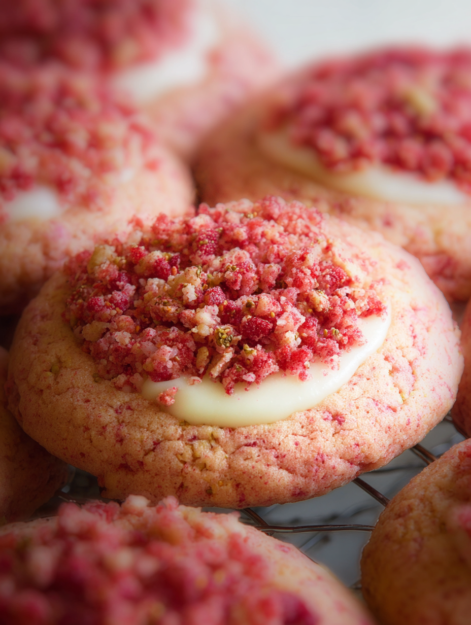 Strawberry Crunch Cookies