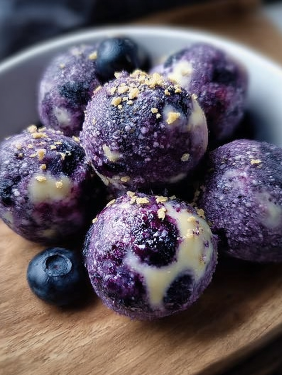 Blueberry Cheesecake Protein Bites