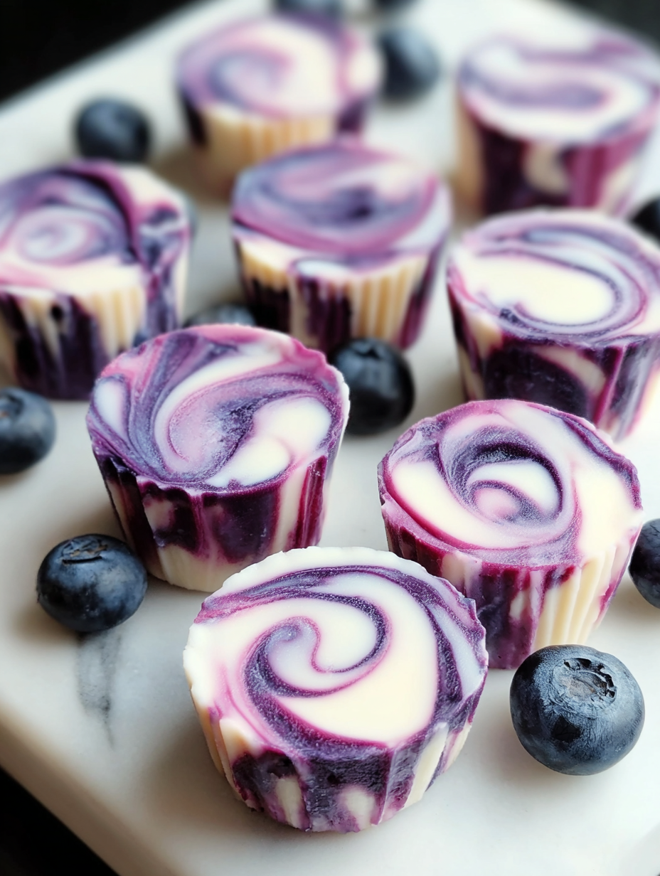 Blueberry Swirl Yogurt Bites