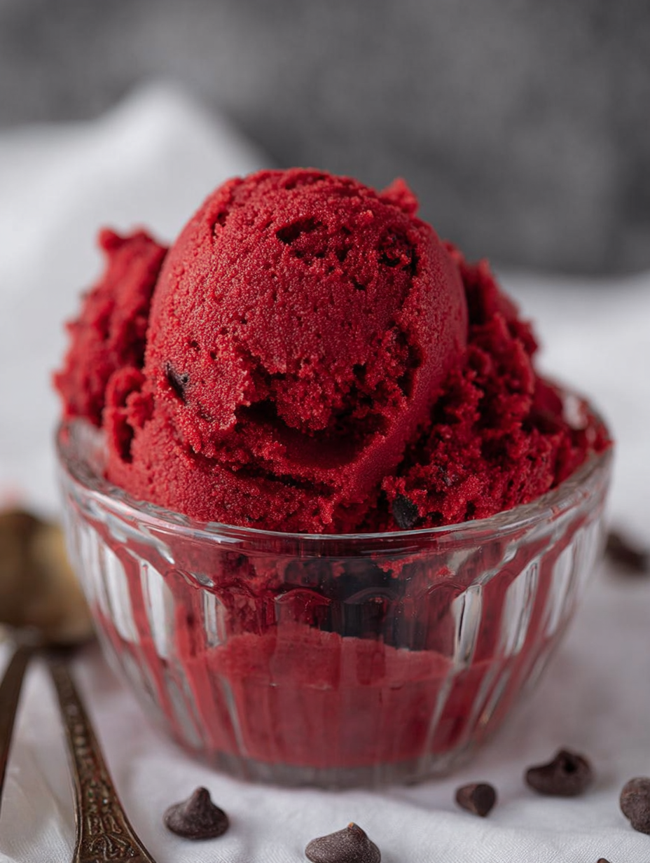 Edible Red Velvet Cookie Dough