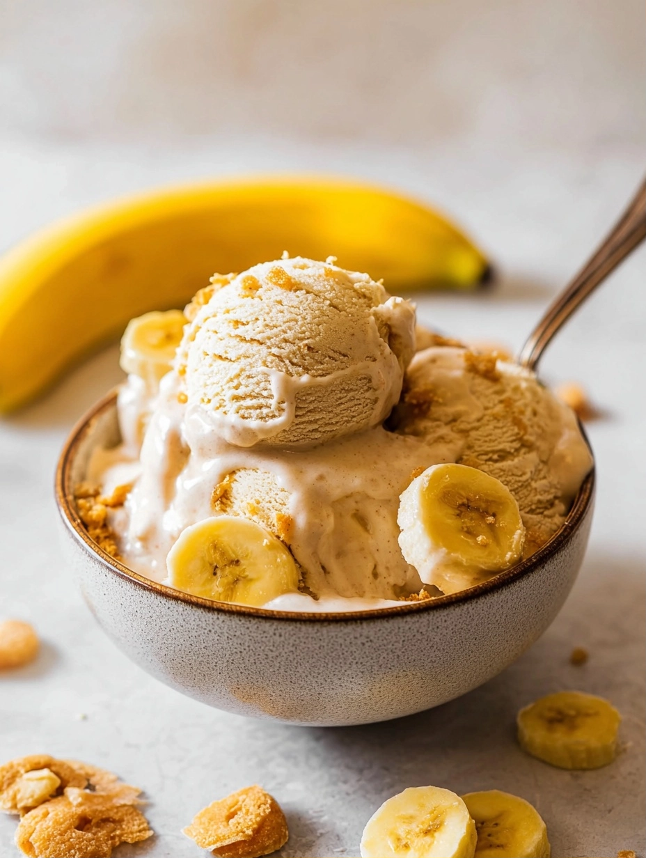High-Protein Banana Pudding Ice Cream (Ninja Creami)