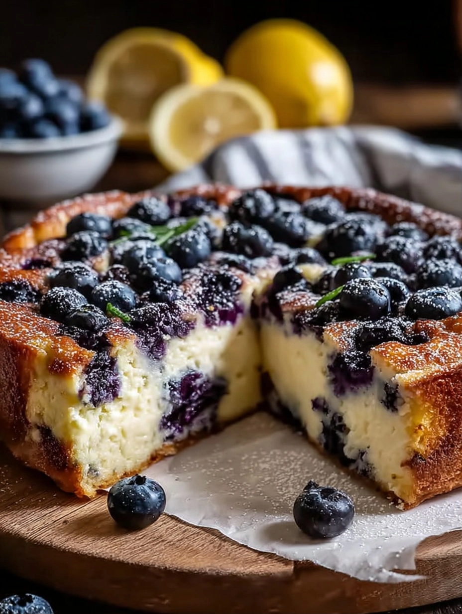 Lemon Blueberry Breakfast Bake with Cottage Cheese