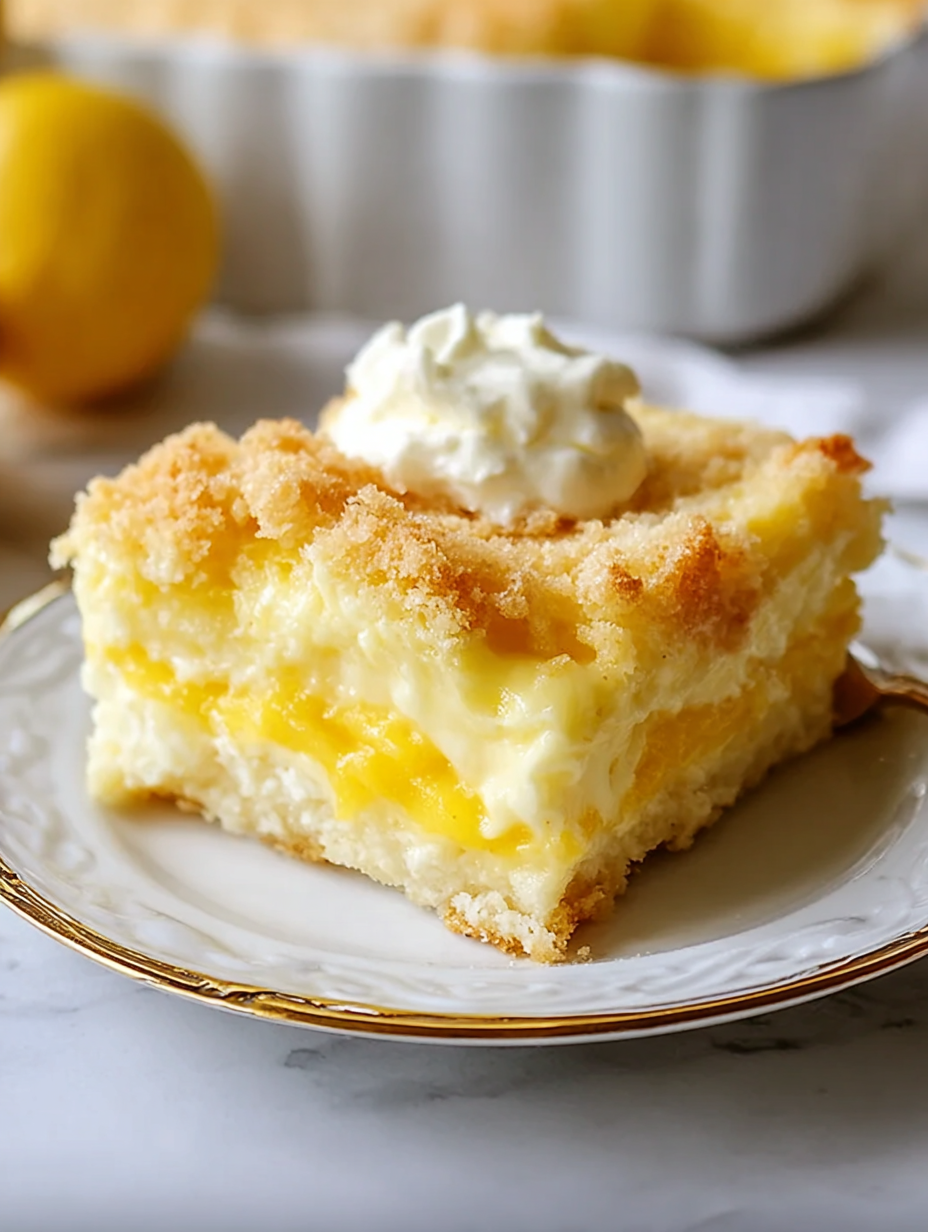 Lemon Cream Cheese Dump Cake