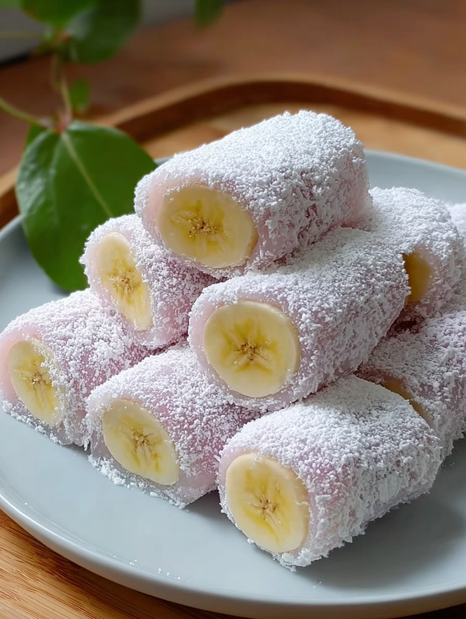 Pillowy Banana Mochi