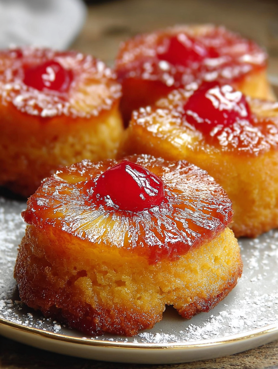 Pineapple upside down cupcakes