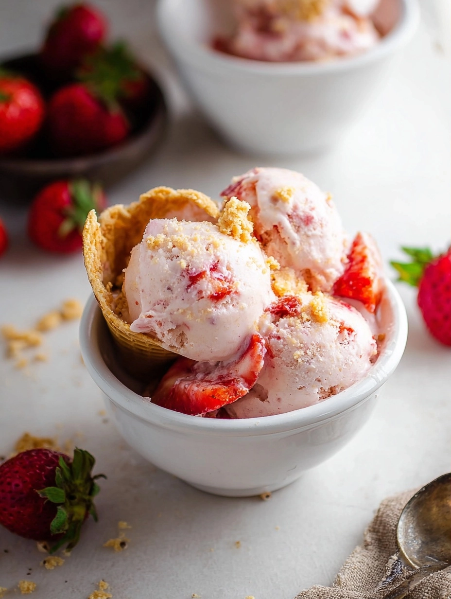 Strawberry Cheesecake Cottage Cheese Ice Cream