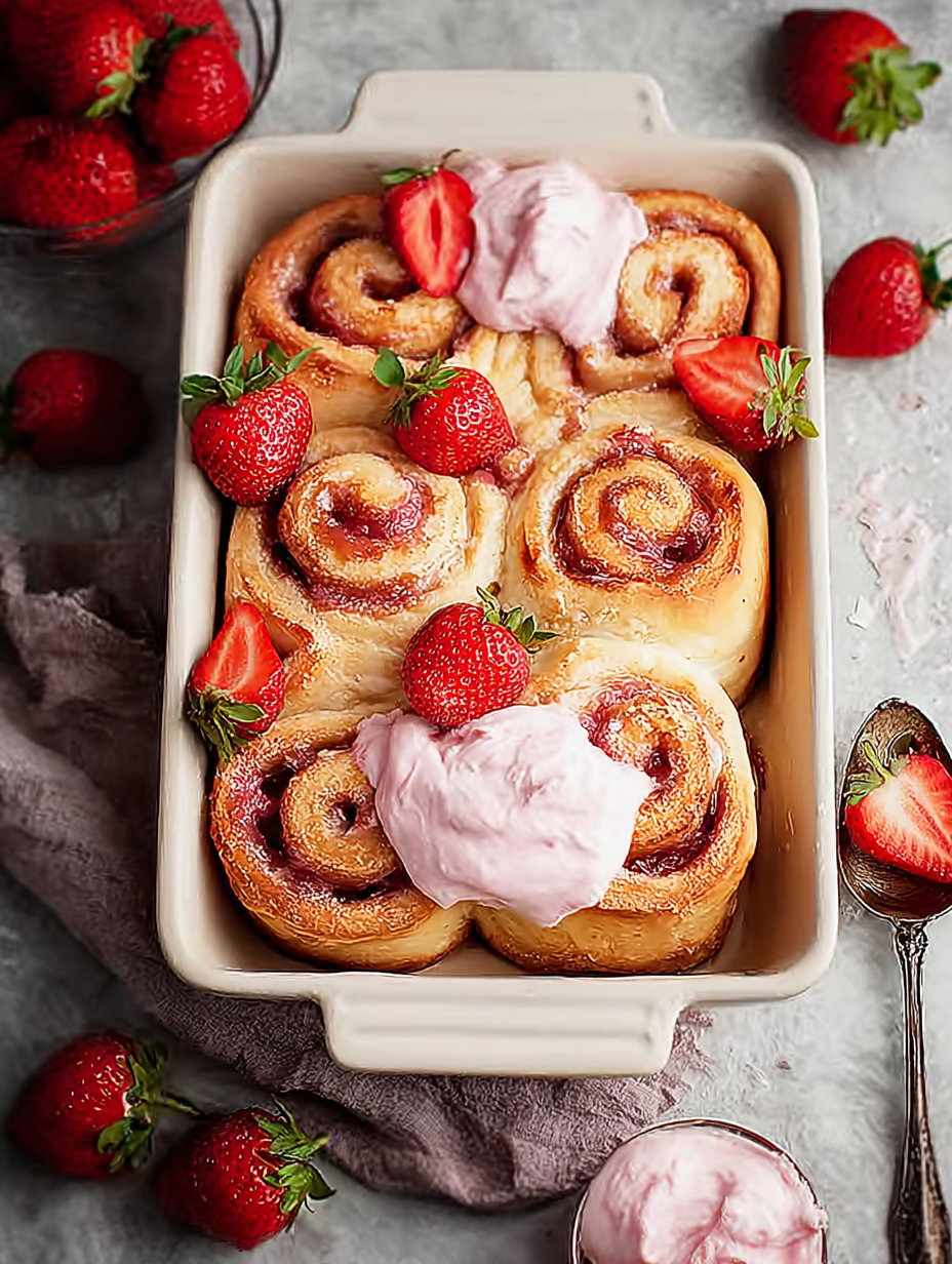 Strawberry Cinnamon Rolls
