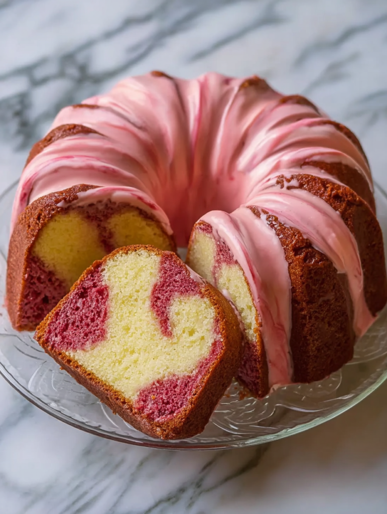 Strawberry Milkshake Pound Cake