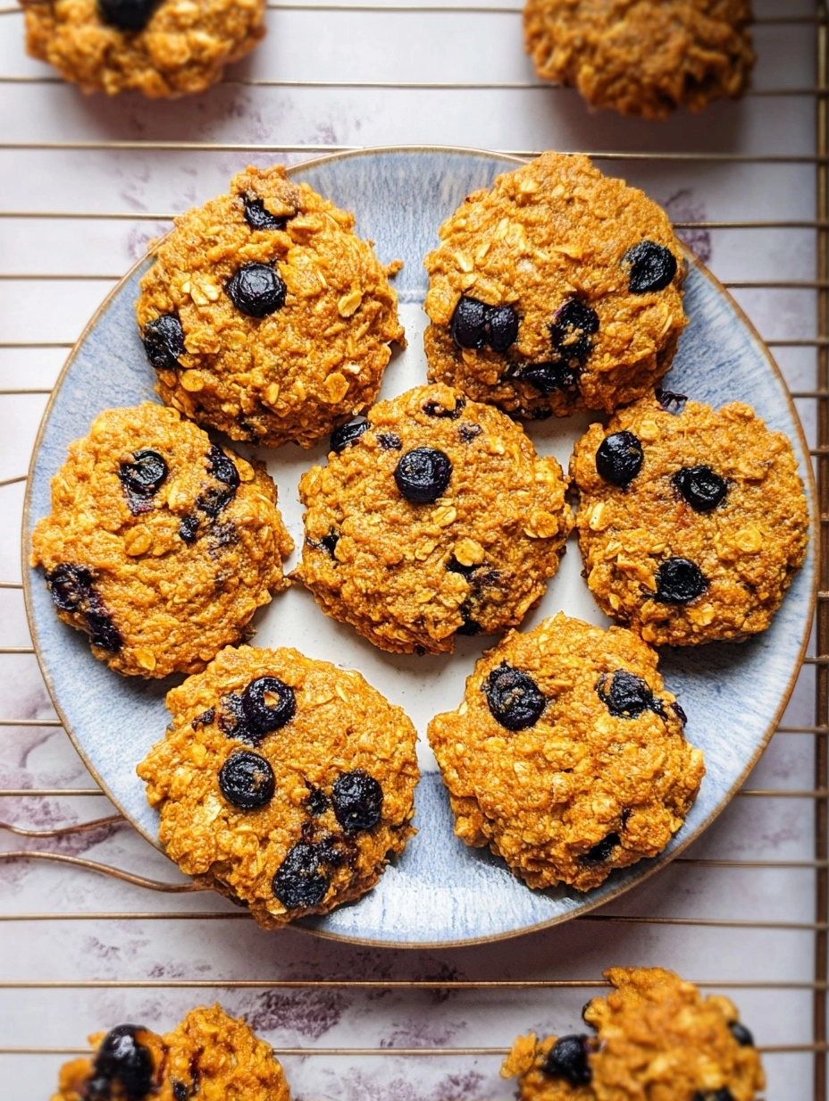 Sweet Potato Blueberry Oatmeal Cookies