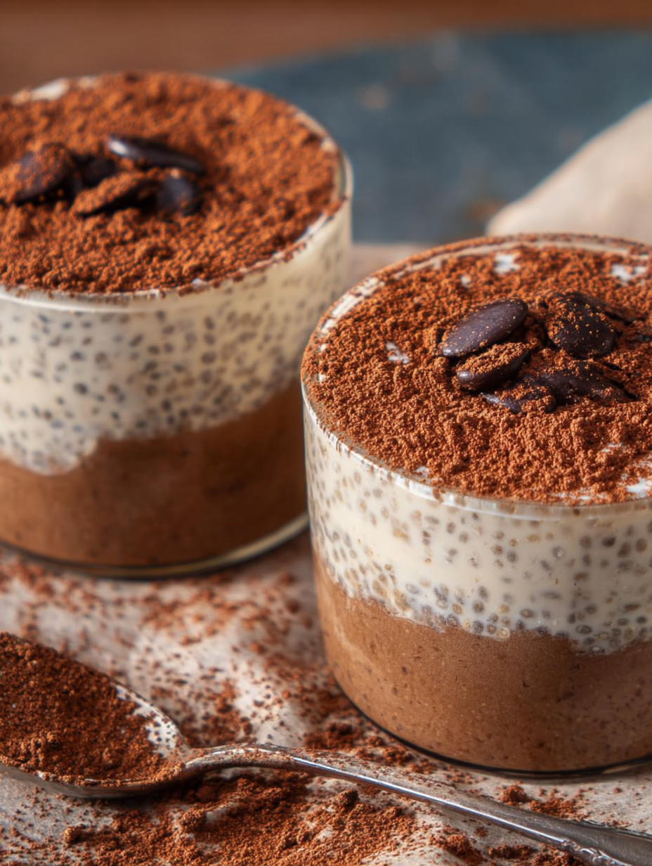Tiramisu Chia Pudding With Greek Yogurt